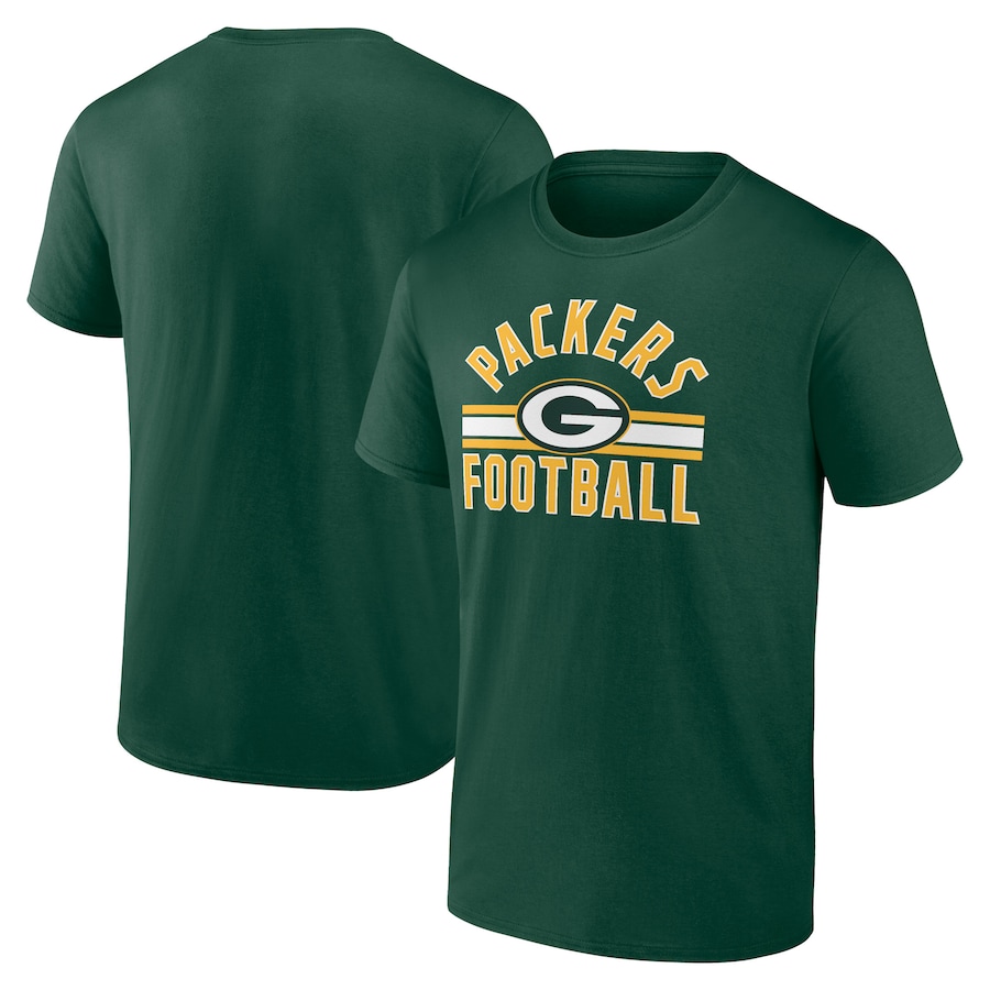 Green Bay Packers Green Standard Arch Stripe T-Shirt - Man Green Bay Packers Green Standard Arch Stripe T-Shirt - Man