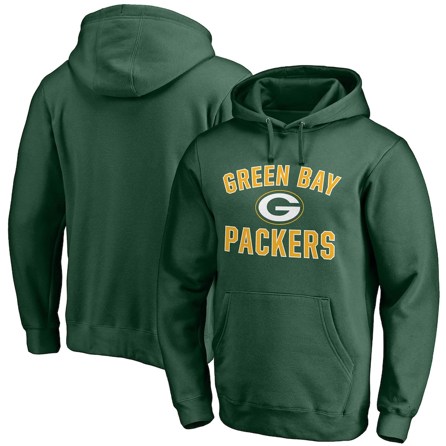 Green Bay Packers Green Victory Arch Team Fitted Pullover Hoodie - Man