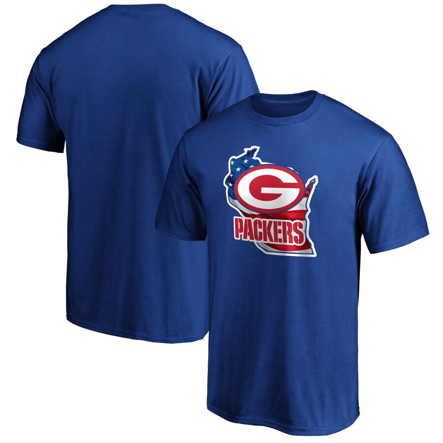 Green Bay Packers Royal Banner State T-Shirt - Man Green Bay Packers Royal Banner State T-Shirt - Man