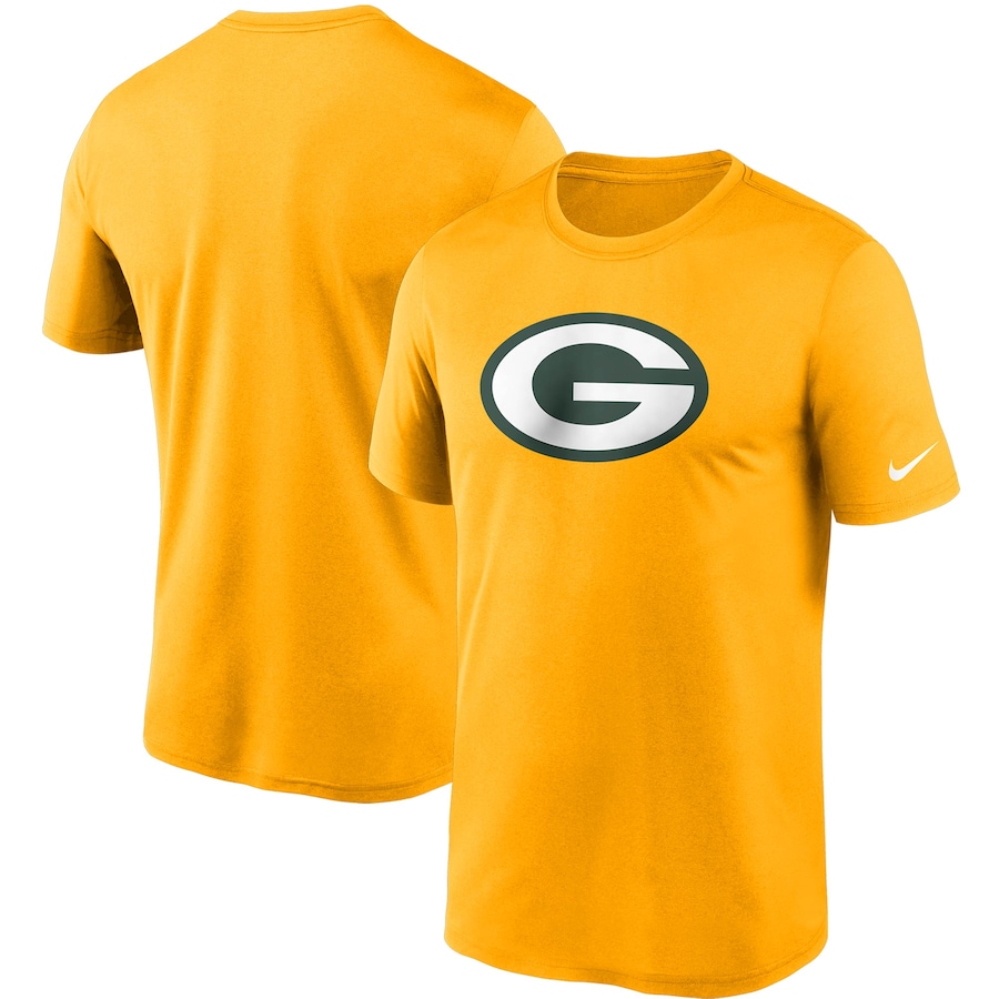 Green Bay Packers Football Gold Logo Essential Legend Performance T-Shirt - Man Green Bay Packers Football Gold Logo Essential Legend Performance T-Shirt - Man