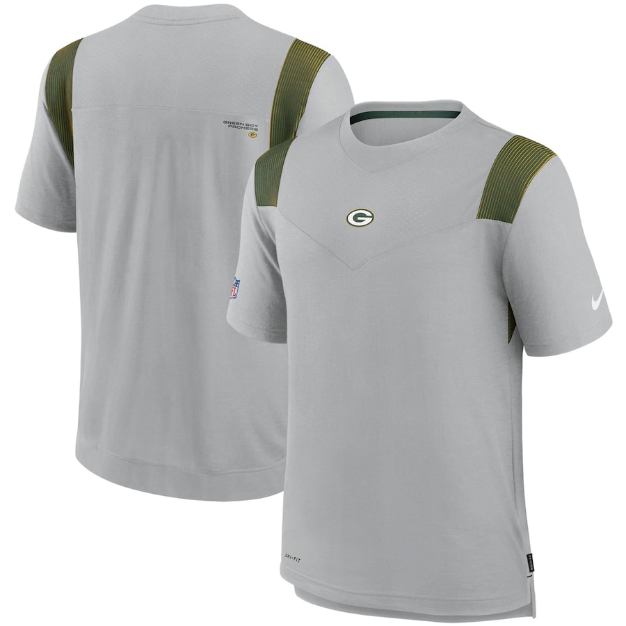 Green Bay Packers Football Gray Sideline Player UV Performance T-Shirt - Man