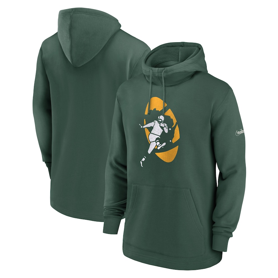Green Bay Packers Football Green Classic Pullover Hoodie - Man
