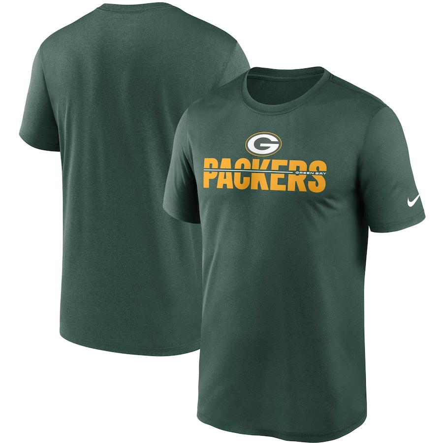Green Bay Packers Football Green Legend Microtype Performance T-Shirt - Man Green Bay Packers Football Green Legend Microtype Performance T-Shirt - Man