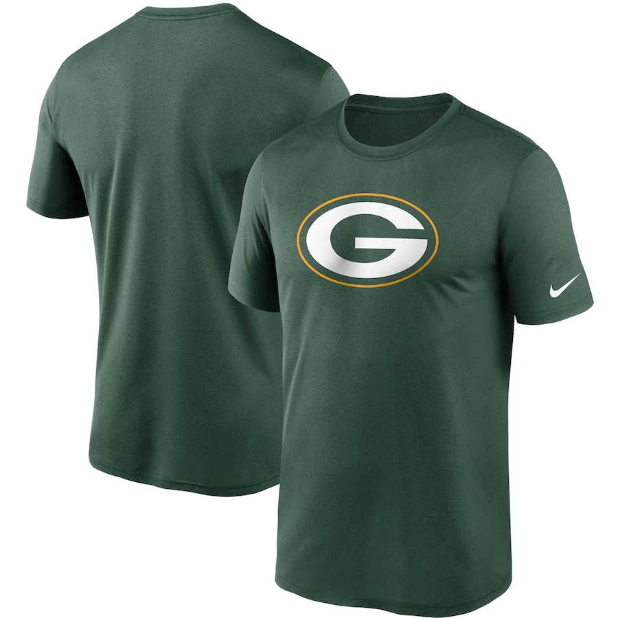 Green Bay Packers Football Green Logo Essential Legend Performance T-Shirt - Man
