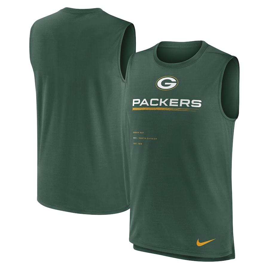 Green Bay Packers Football Green Muscle Trainer Tank Top - Man Green Bay Packers Football Green Muscle Trainer Tank Top - Man