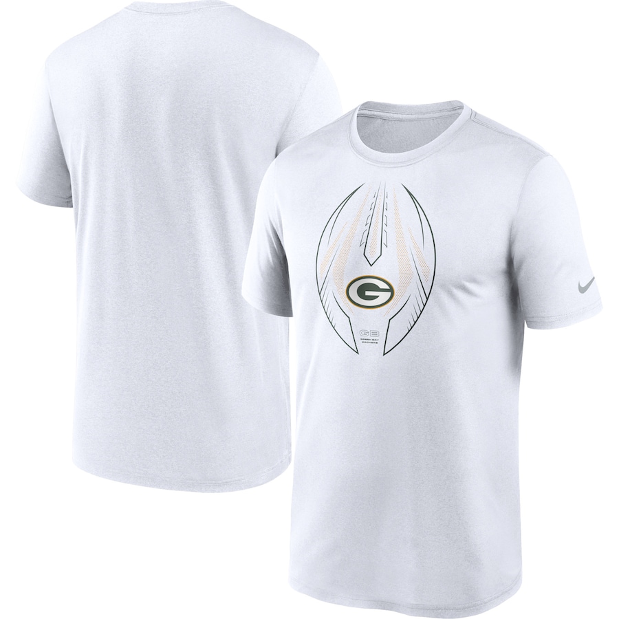 Green Bay Packers Football White Legend Icon T-Shirt - Man