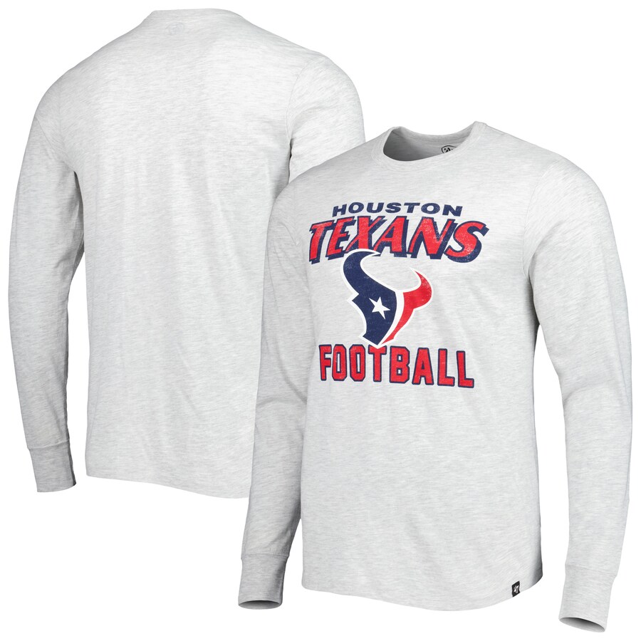 Houston Texans '47 Heathered Gray Dozer Franklin Long Sleeve T-Shirt - Man