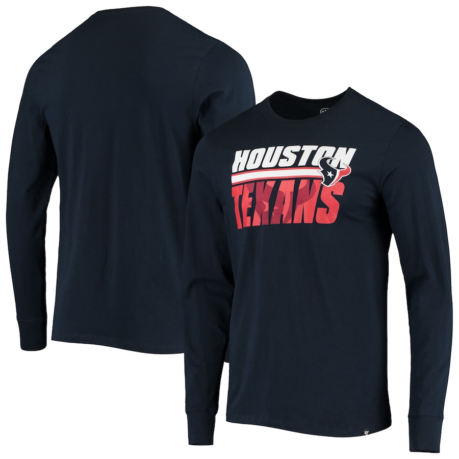 Houston Texans '47 Navy Shadow Long Sleeve T-Shirt - Man Houston Texans '47 Navy Shadow Long Sleeve T-Shirt - Man