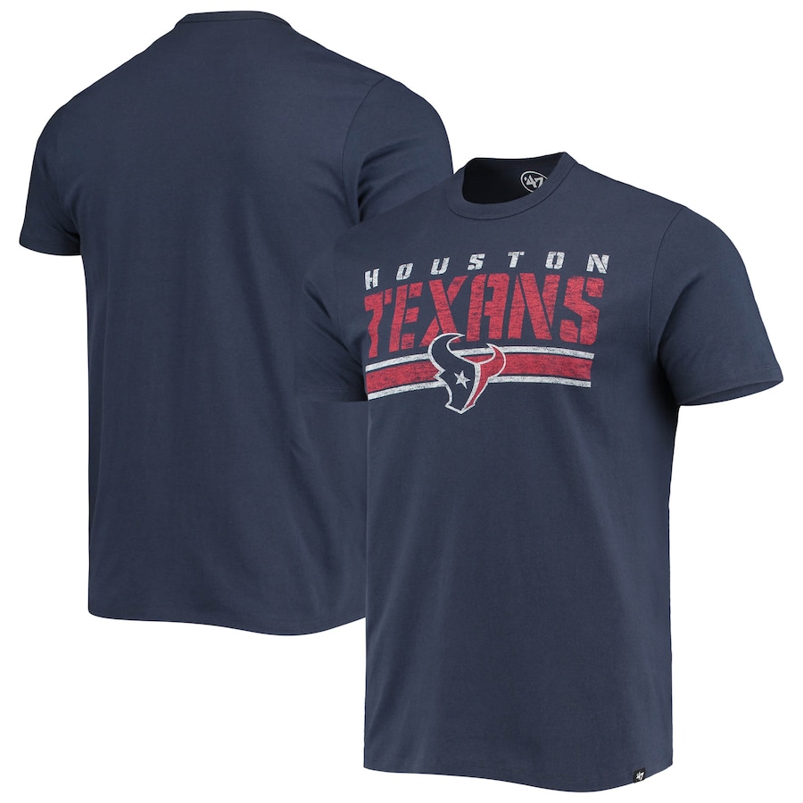 Houston Texans '47 Navy Team Stripe T-Shirt - Man Houston Texans '47 Navy Team Stripe T-Shirt - Man