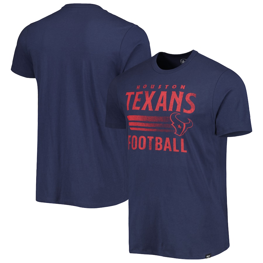 Houston Texans '47 Navy Wordmark Rider Franklin T-Shirt - Man Houston Texans '47 Navy Wordmark Rider Franklin T-Shirt - Man
