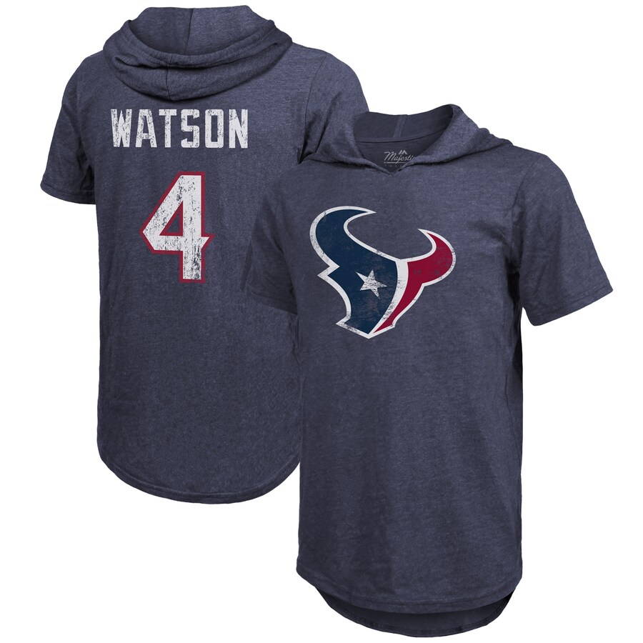 Houston Texans Deshaun Watson Navy Player Name & Number Tri-Blend Hoodie T-Shirt - Man Houston Texans Deshaun Watson Navy Player Name & Number Tri-Blend Hoodie T-Shirt - Man