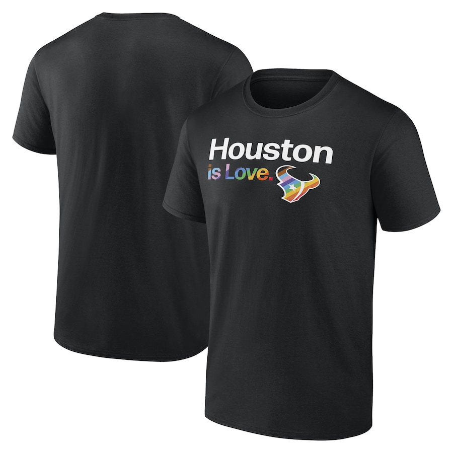 Houston Texans Black City Pride Team T-Shirt - Man Houston Texans Black City Pride Team T-Shirt - Man