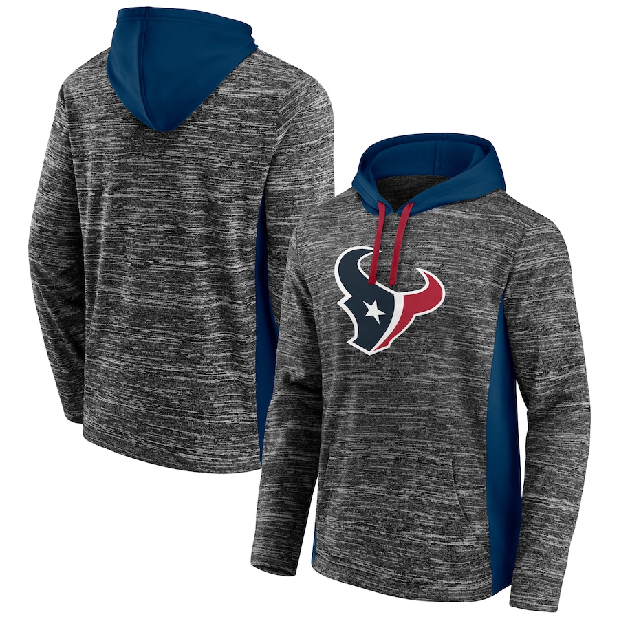 Houston Texans Heathered Charcoal/Navy Instant Replay Pullover Hoodie - Man Houston Texans Heathered Charcoal/Navy Instant Replay Pullover Hoodie - Man