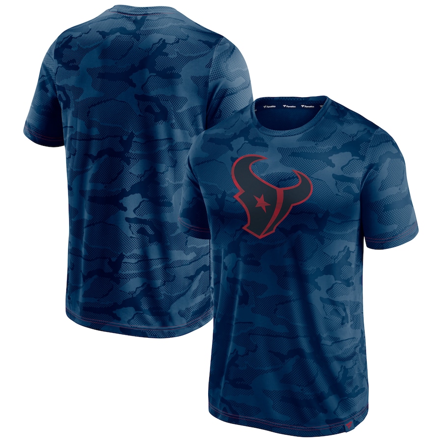 Houston Texans Navy Camo Jacquard T-Shirt - Man Houston Texans Navy Camo Jacquard T-Shirt - Man