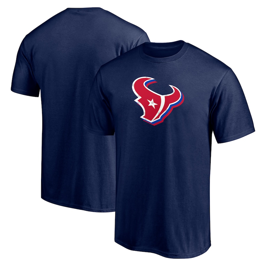 Houston Texans Navy Red White and Team T-Shirt - Man Houston Texans Navy Red White and Team T-Shirt - Man
