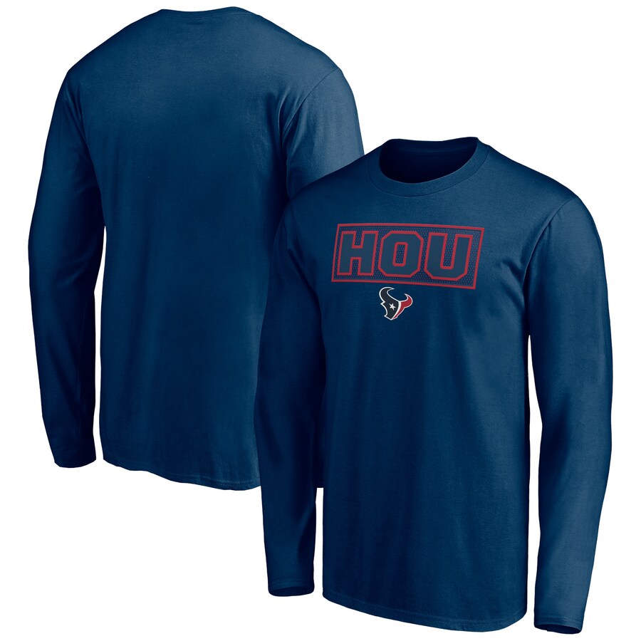 Houston Texans Navy Squad Long Sleeve T-Shirt - Man Houston Texans Navy Squad Long Sleeve T-Shirt - Man