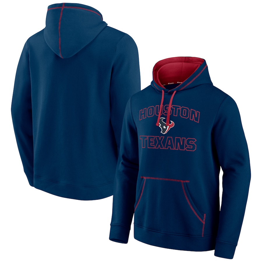 Houston Texans Navy Tiebreaker Pullover Hoodie - Man Houston Texans Navy Tiebreaker Pullover Hoodie - Man