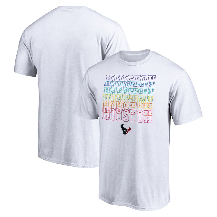 Houston Texans White City Pride T-Shirt - Man Houston Texans White City Pride T-Shirt - Man