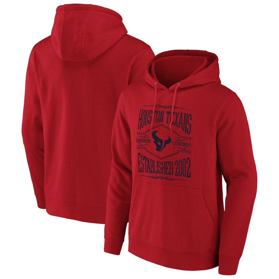 Houston Texans NFL x Darius Rucker Collection by USASportsStoreRed 2-Hit Pullover Hoodie - Man