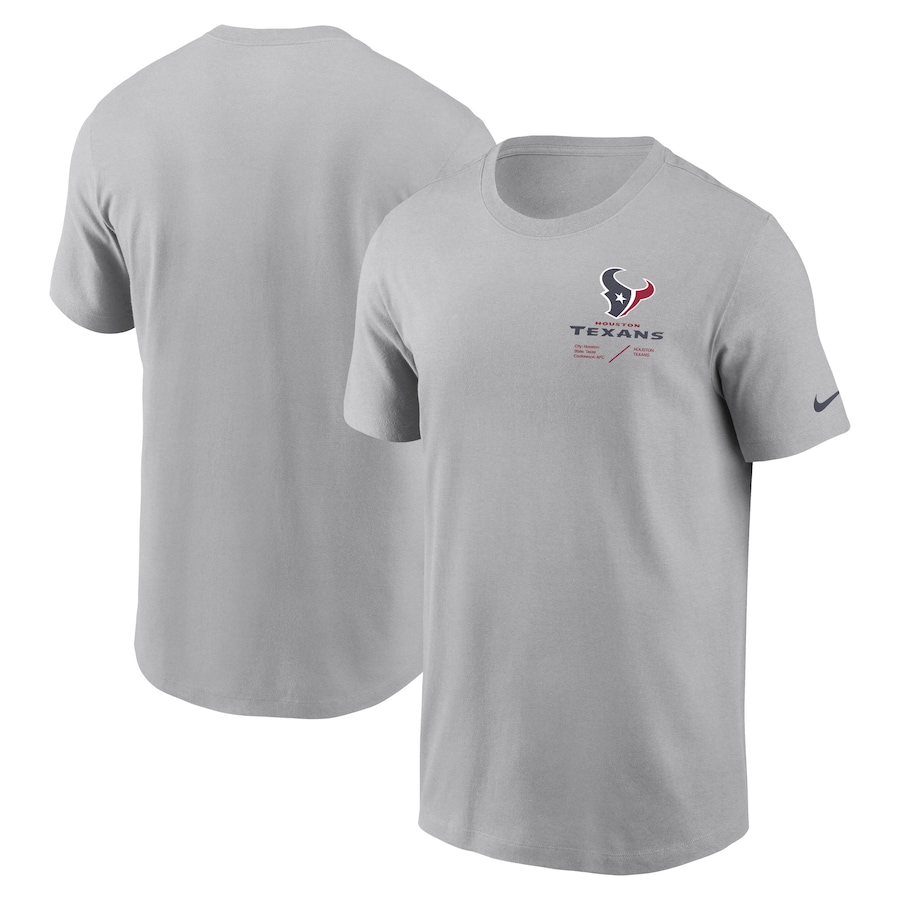 Houston Texans Football Anthracite Sideline Infograph Lockup Performance T-Shirt - Man Houston Texans Football Anthracite Sideline Infograph Lockup Performance T-Shirt - Man