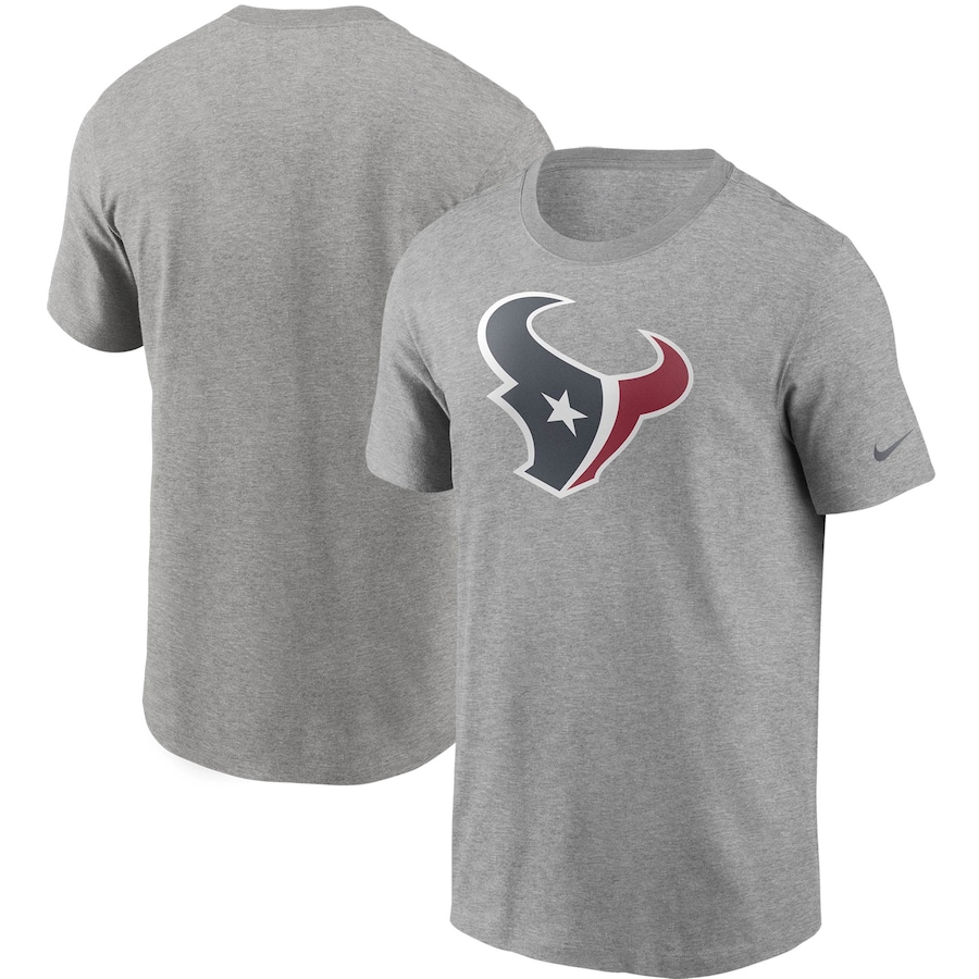 Houston Texans Football Heathered Gray Primary Logo T-Shirt - Man Houston Texans Football Heathered Gray Primary Logo T-Shirt - Man