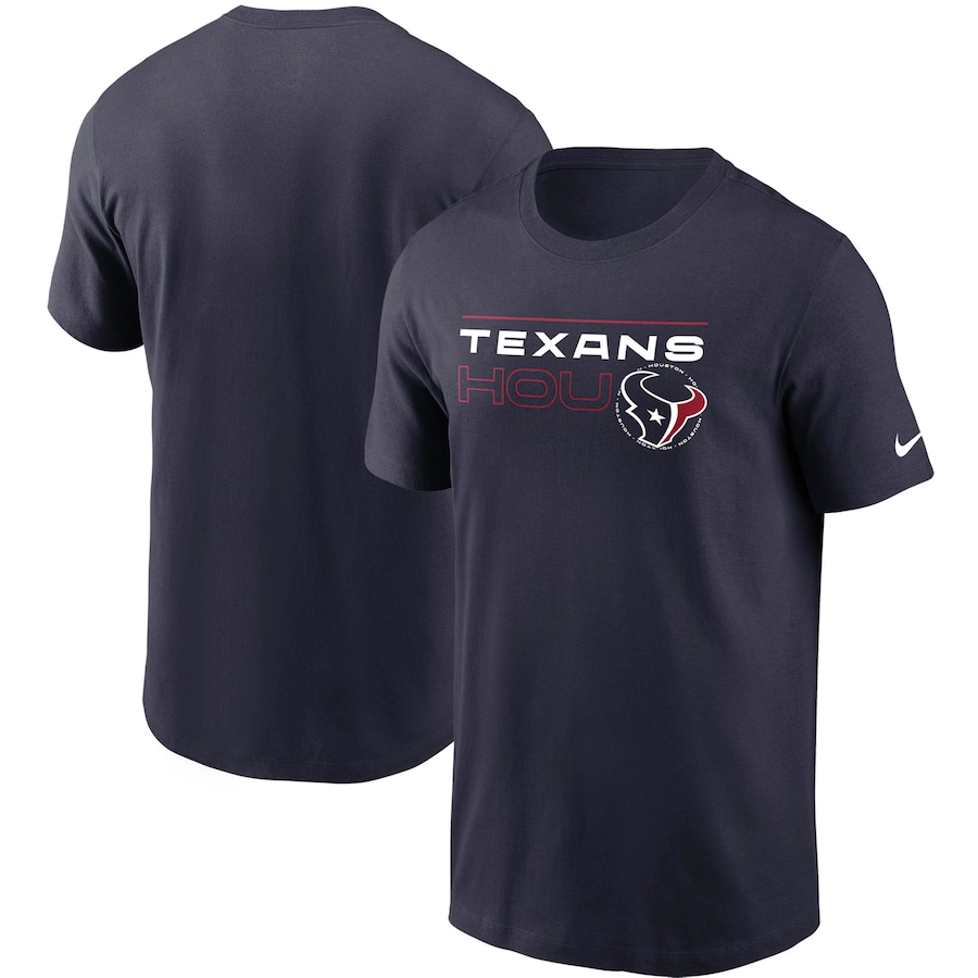 Houston Texans Football Navy Broadcast Essential T-Shirt - Man