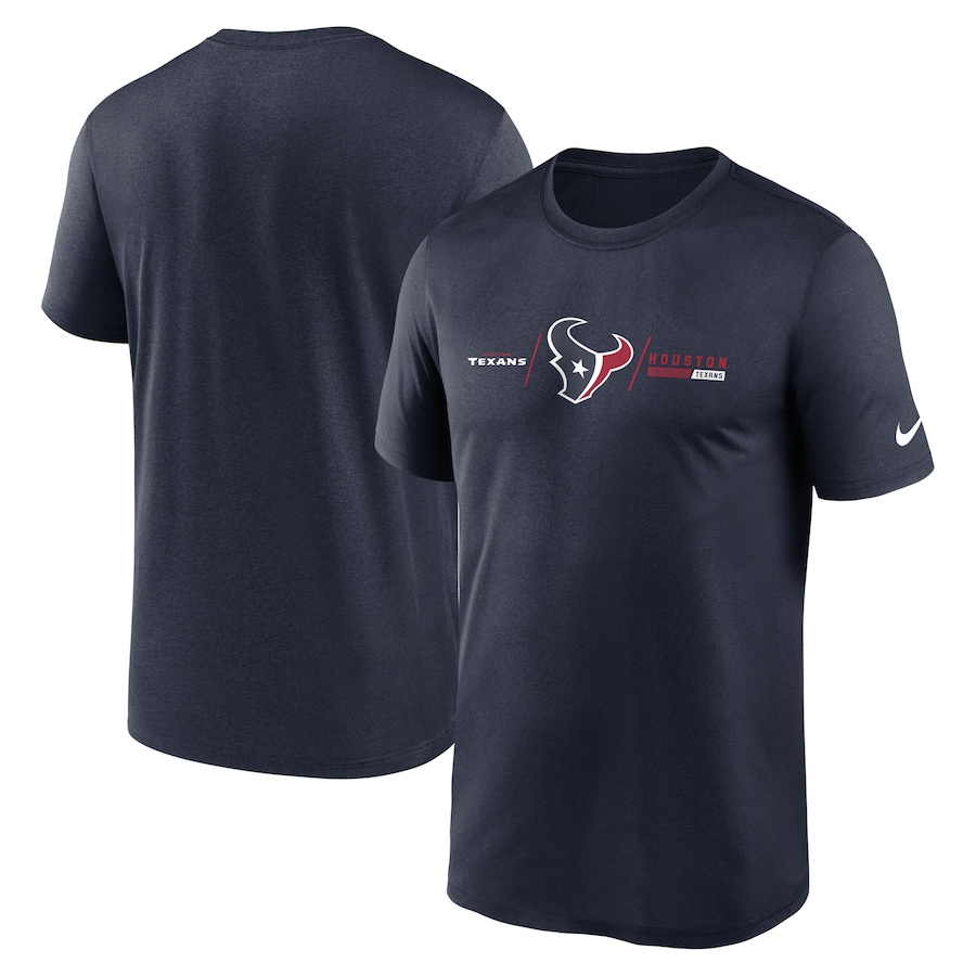 Houston Texans Football Navy Horizontal Lockup Legend T-Shirt - Man Houston Texans Football Navy Horizontal Lockup Legend T-Shirt - Man