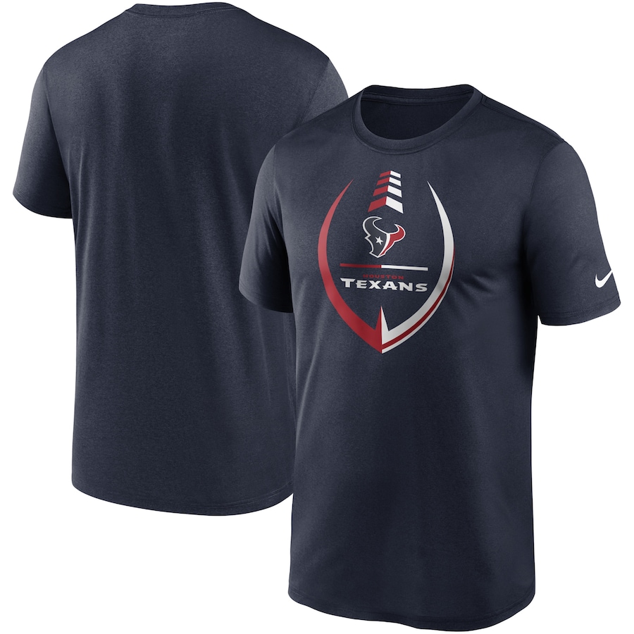 Houston Texans Football Navy Icon Legend Performance T-Shirt - Man