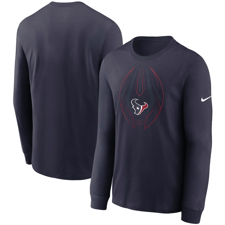 Houston Texans Football Navy Legend Icon Performance Long Sleeve T-Shirt - Man