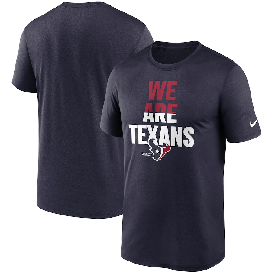 Houston Texans Football Navy Legend Local Phrase Performance T-Shirt - Man Houston Texans Football Navy Legend Local Phrase Performance T-Shirt - Man