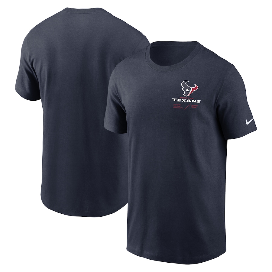 Houston Texans Football Navy Sideline Infograph Lockup Performance T-Shirt - Man
