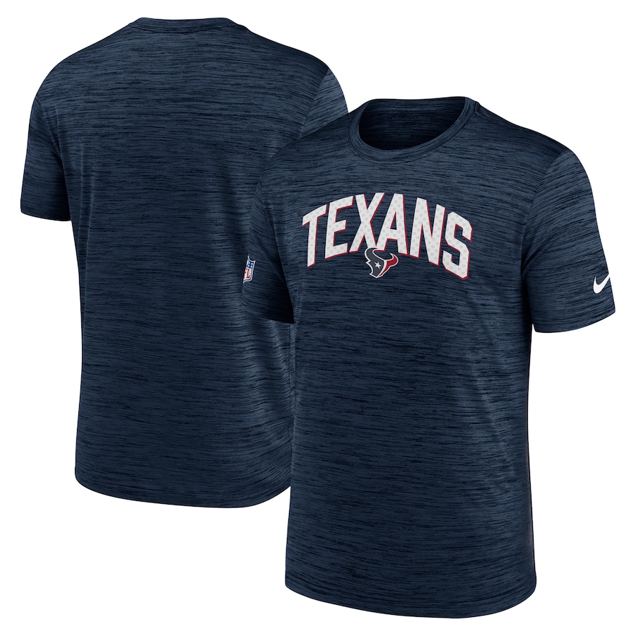 Houston Texans Football Navy Sideline Velocity Athletic Stack Performance T-Shirt - Man Houston Texans Football Navy Sideline Velocity Athletic Stack Performance T-Shirt - Man