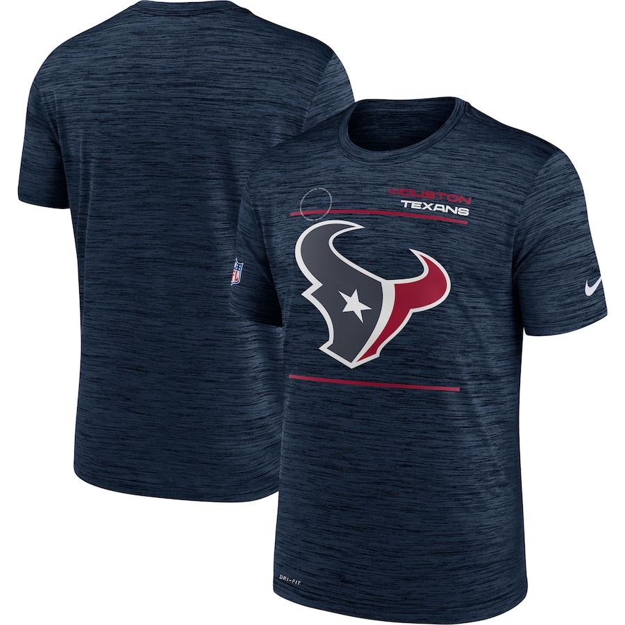 Houston Texans Football Navy Sideline Velocity Legend Performance T-Shirt - Man