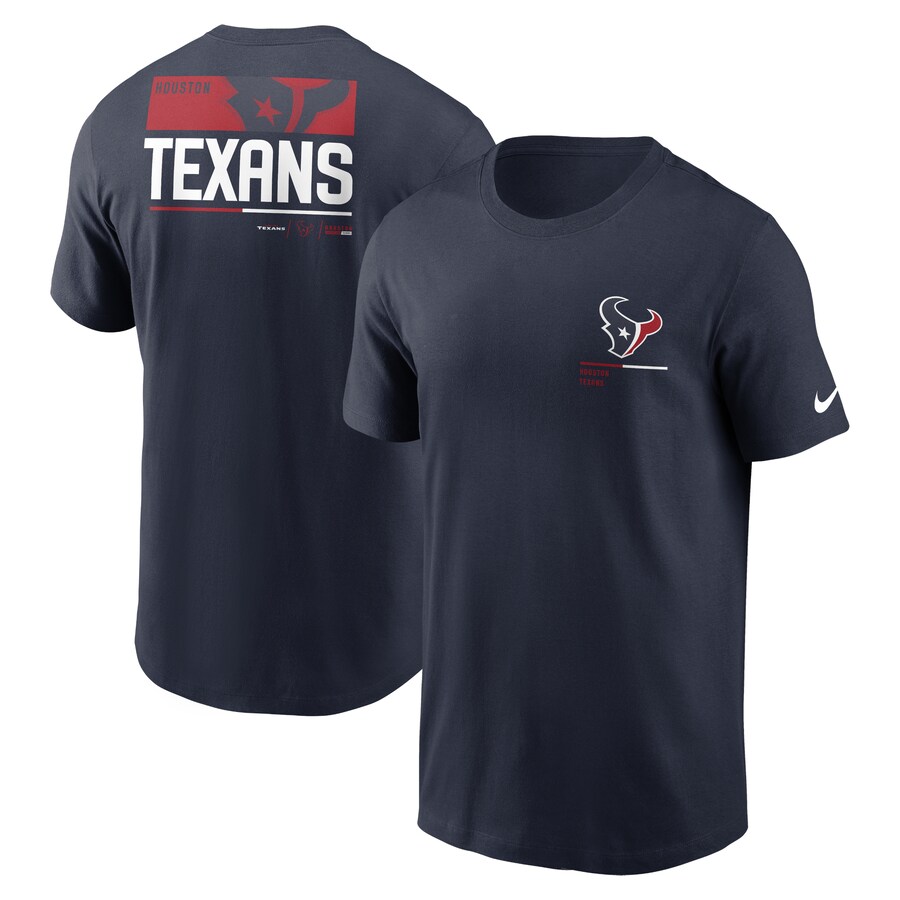 Houston Texans Football Navy Team Incline T-Shirt - Man Houston Texans Football Navy Team Incline T-Shirt - Man