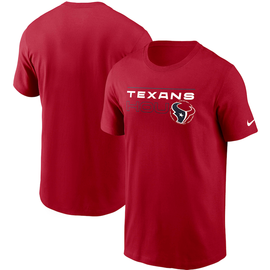 Houston Texans Football Red Broadcast Essential T-Shirt - Man Houston Texans Football Red Broadcast Essential T-Shirt - Man