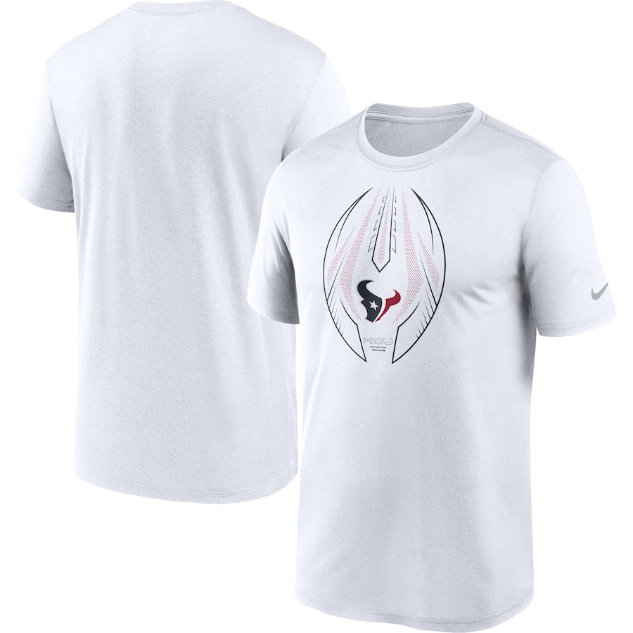 Houston Texans Football White Team Legend Icon Performance T-Shirt - Man