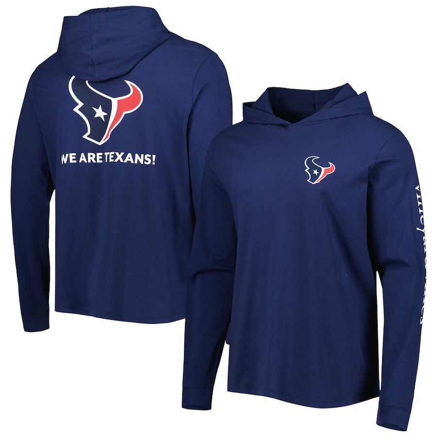 Houston Texans Vineyard Vines Navy Local Long Sleeve Hoodie T-Shirt - Man