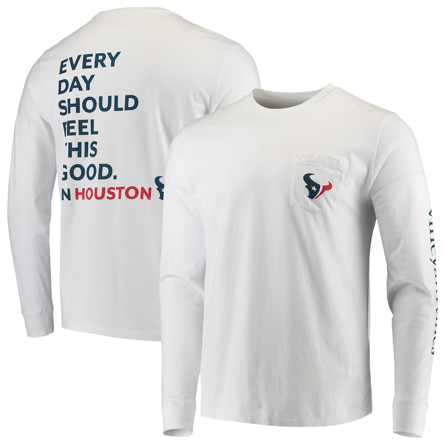 Houston Texans Vineyard Vines White Every Day Should Feel This Good T-Shirt - Man