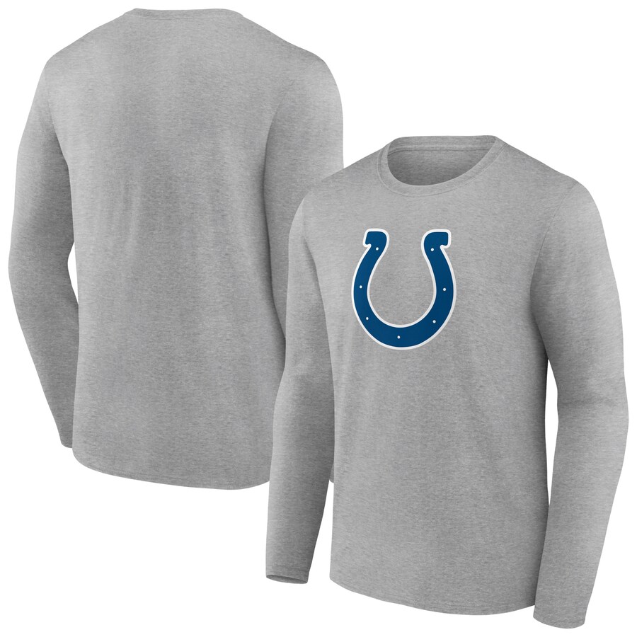 Indianapolis Colts Heather Gray Primary Team Logo Long Sleeve T-Shirt - Man Indianapolis Colts Heather Gray Primary Team Logo Long Sleeve T-Shirt - Man