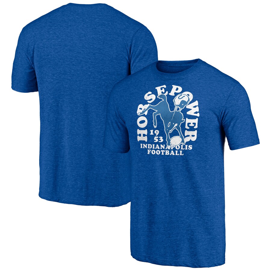Indianapolis Colts Heathered Royal Hometown Collection Vintage Tri-Blend T-Shirt - Man
