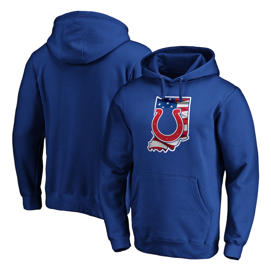 Indianapolis Colts Royal Banner State Pullover Hoodie - Man