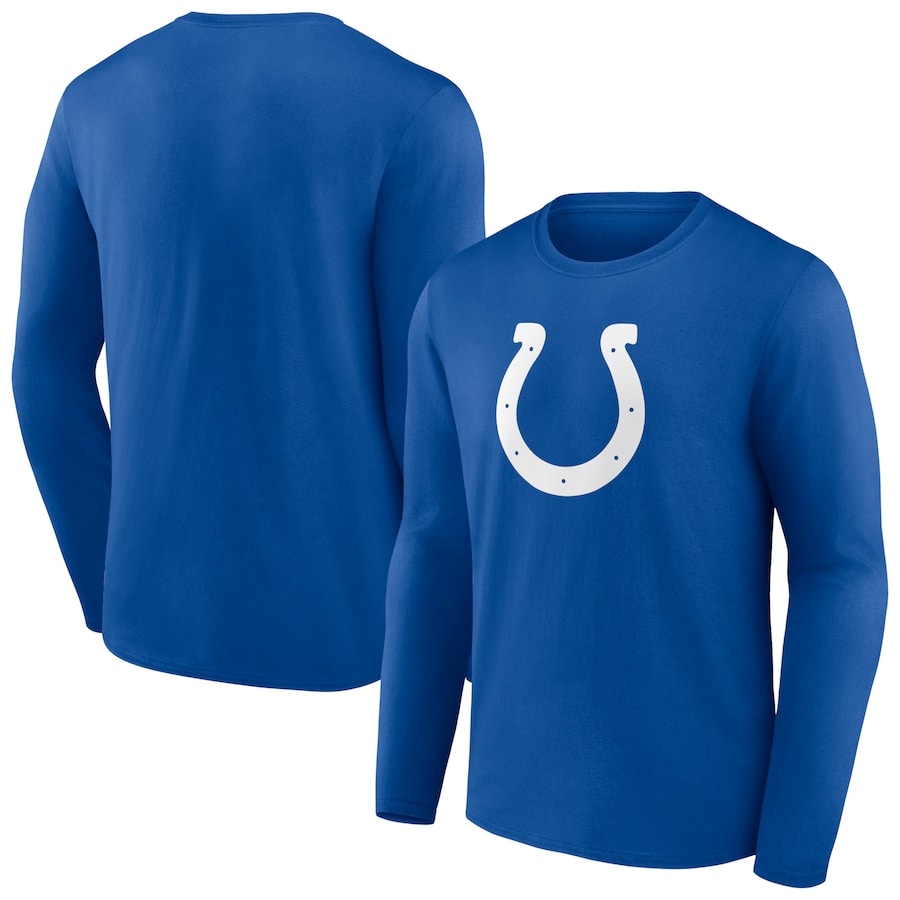 Indianapolis Colts Royal Primary Team Logo Long Sleeve T-Shirt - Man Indianapolis Colts Royal Primary Team Logo Long Sleeve T-Shirt - Man