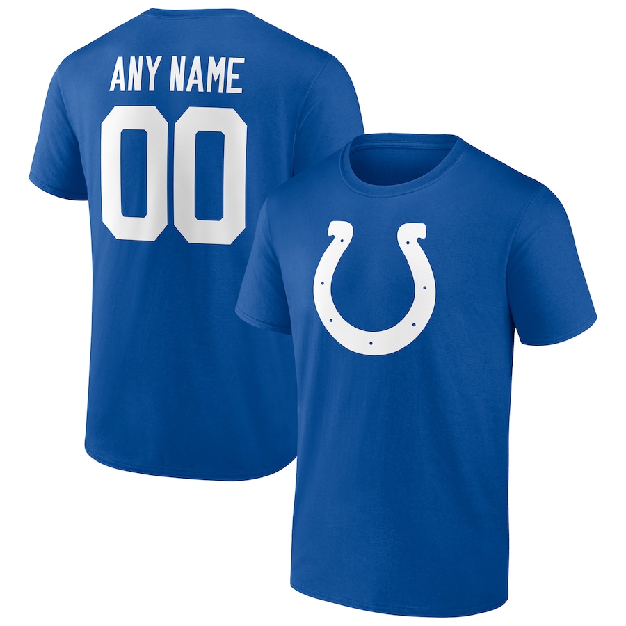 Indianapolis Colts Royal Team Authentic Personalized Name & Number T-Shirt - Man Indianapolis Colts Royal Team Authentic Personalized Name & Number T-Shirt - Man