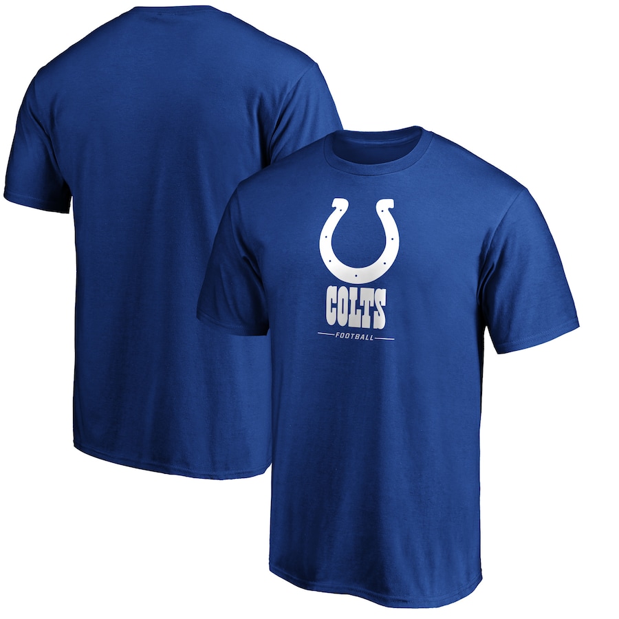 Indianapolis Colts Royal Team Lockup Logo T-Shirt - Man