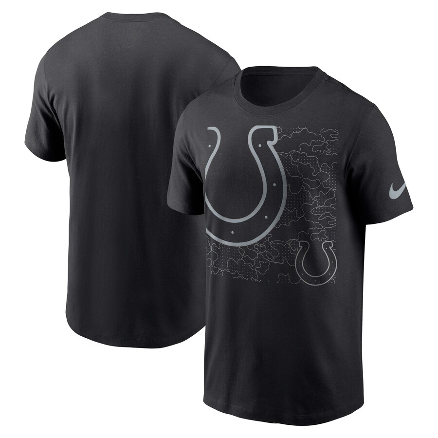 Indianapolis Colts Football Black RFLCTV T-Shirt - Man