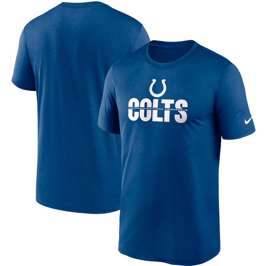 Indianapolis Colts Football Royal Legend Microtype Performance T-Shirt - Man