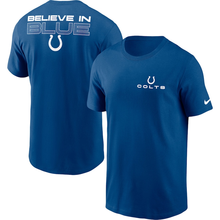 Indianapolis Colts Football Royal Local Phrase T-Shirt - Man Indianapolis Colts Football Royal Local Phrase T-Shirt - Man