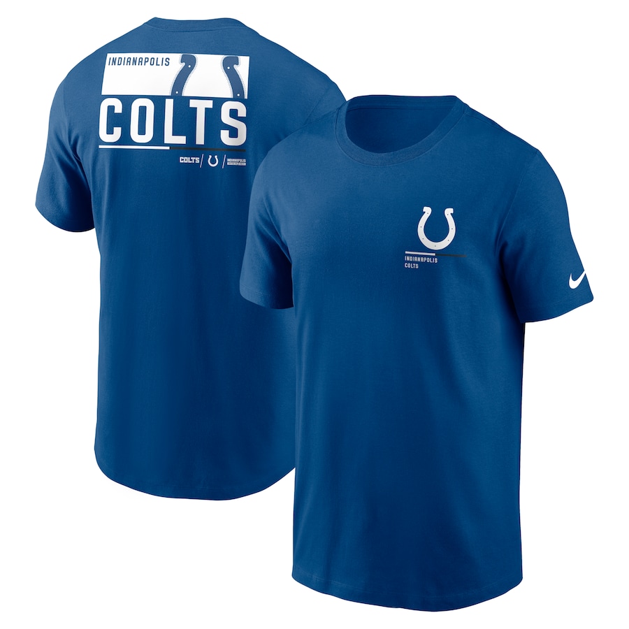 Indianapolis Colts Football Royal Team Incline T-Shirt - Man Indianapolis Colts Football Royal Team Incline T-Shirt - Man