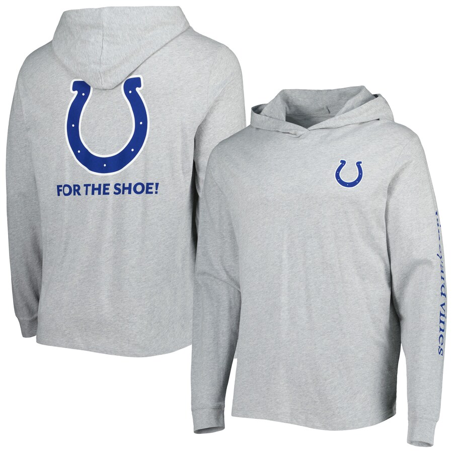 Indianapolis Colts Vineyard Vines Heathered Gray Local Long Sleeve Hoodie T-Shirt - Man Indianapolis Colts Vineyard Vines Heathered Gray Local Long Sleeve Hoodie T-Shirt - Man