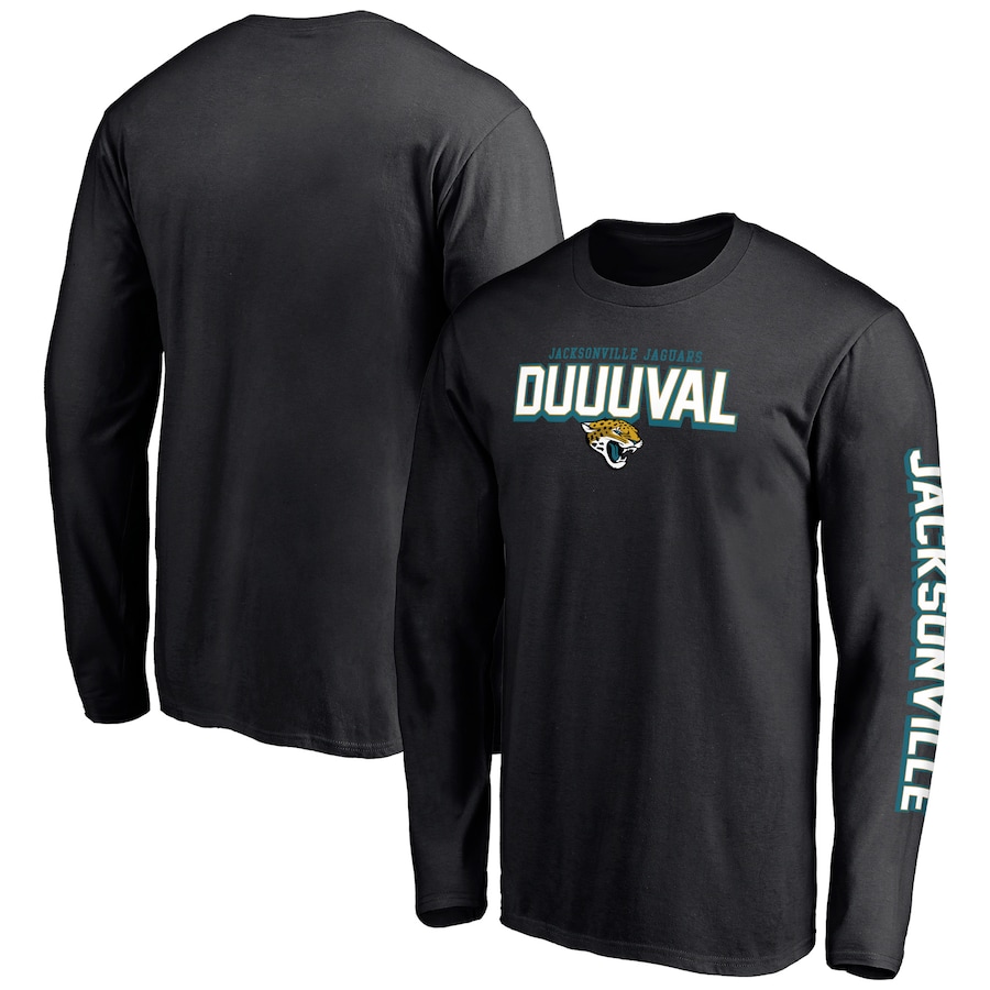 Jacksonville Jaguars Black Hometown Collection Facemask Long Sleeve T-Shirt - Man